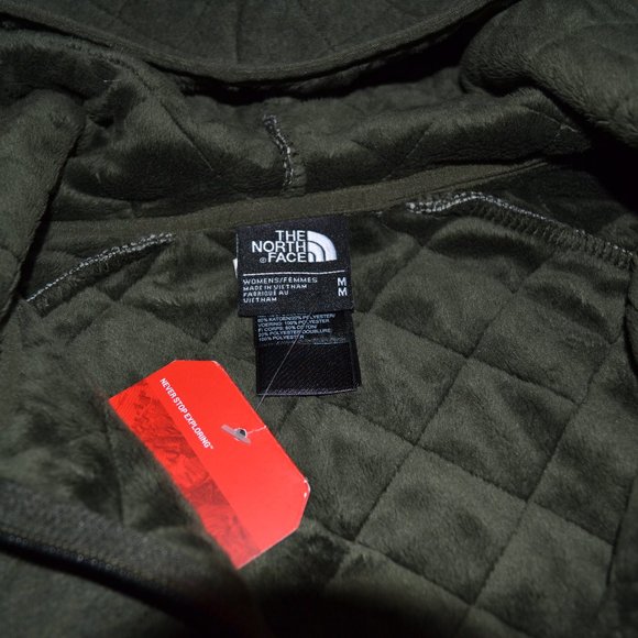NWT The North Face Olive Green Quilted Tunic Jacket Size Medium - Picture 2 of 6